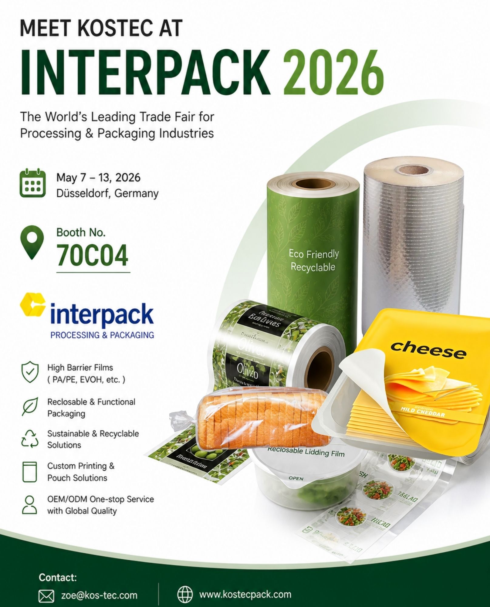 Kostec Material to Exhibit at interpack 2026 in Germany
